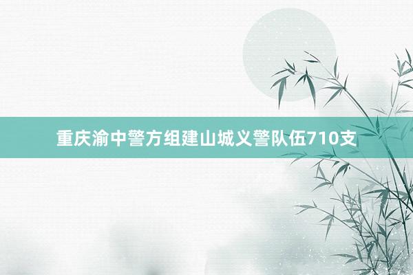 重庆渝中警方组建山城义警队伍710支