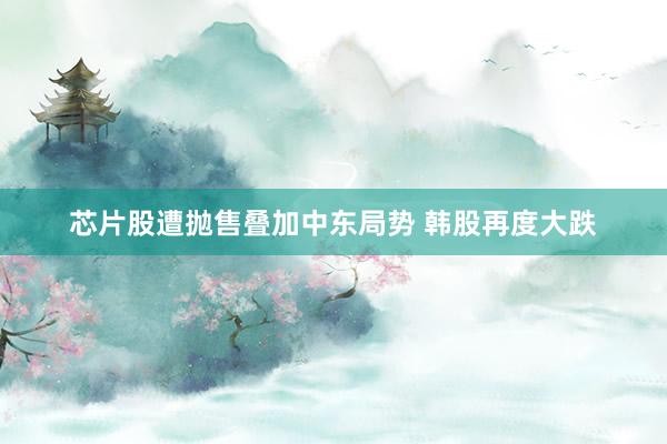 芯片股遭抛售叠加中东局势 韩股再度大跌