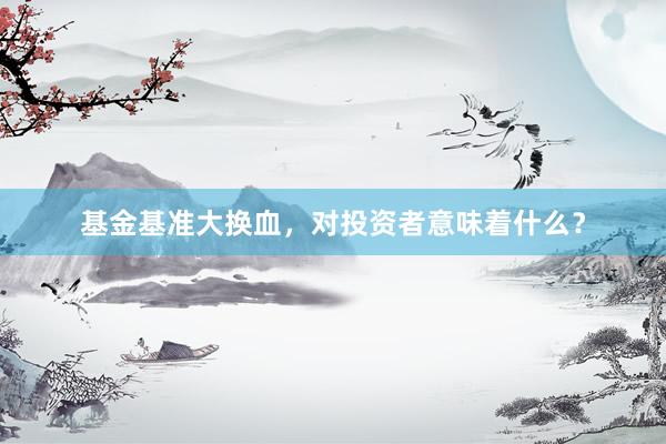 基金基准大换血，对投资者意味着什么？