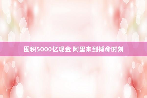 囤积5000亿现金 阿里来到搏命时刻