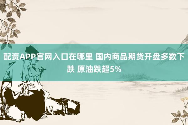 配资APP官网入口在哪里 国内商品期货开盘多数下跌 原油跌超5%