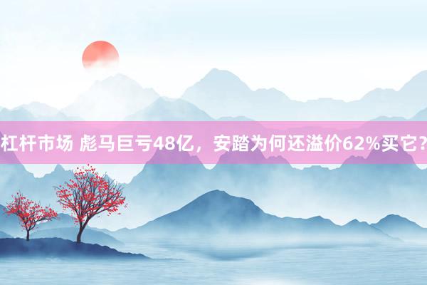 杠杆市场 彪马巨亏48亿，安踏为何还溢价62%买它？